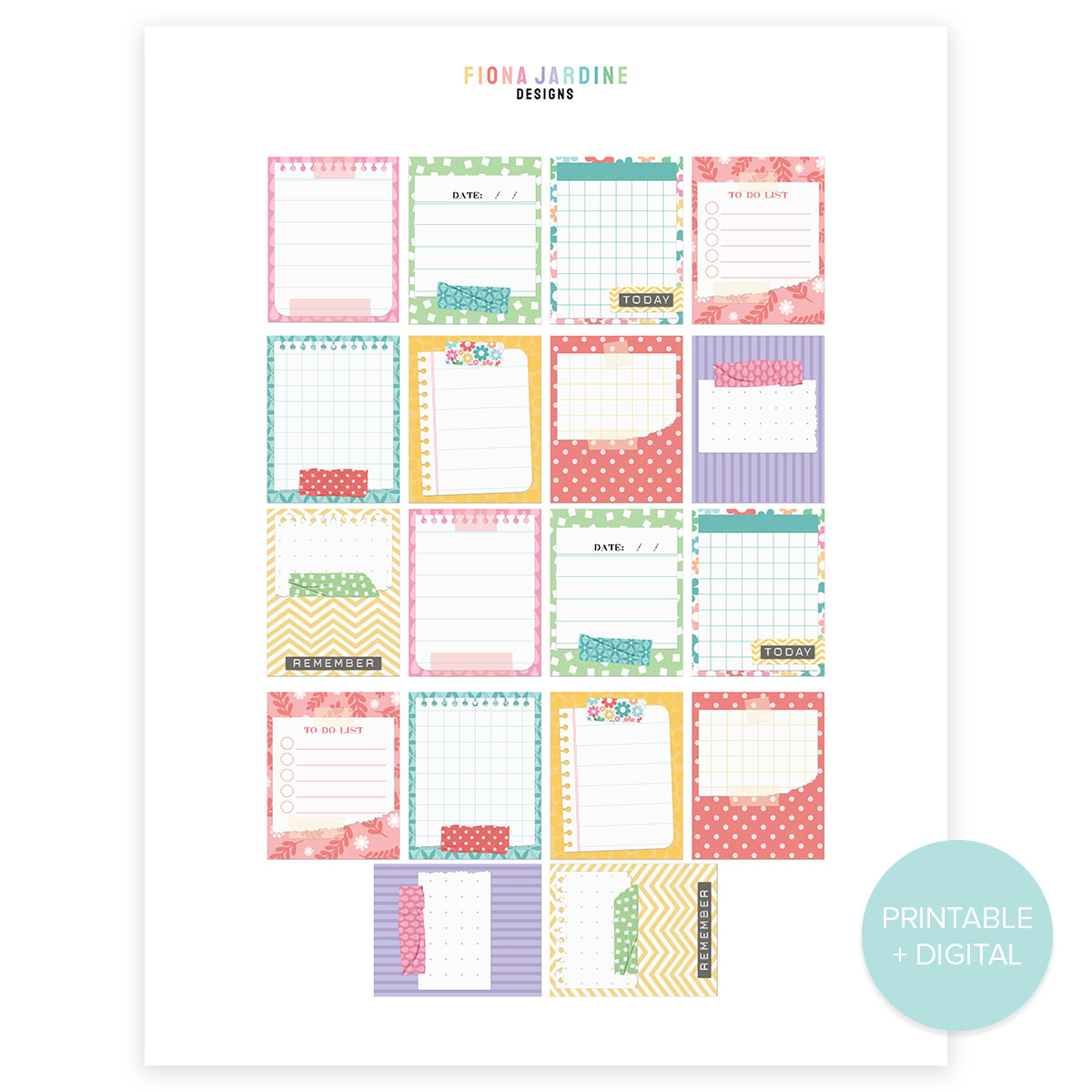 Notepaper Stickers – Fiona Jardine Designs